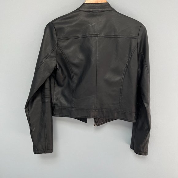 dELiA*s Poly / Pleather Moto / Biker Style Jacket Size Medium - Picture 7 of 9